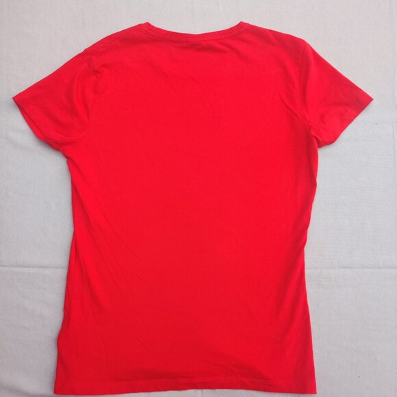 Ferrari World Abu Dhabi T-shirt women's size XL / US L red with gold rhinestones - Picture 4 of 10